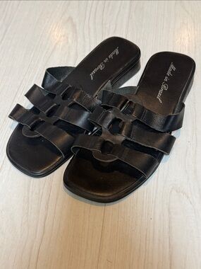 Made In Brazil Black Leather Sandals